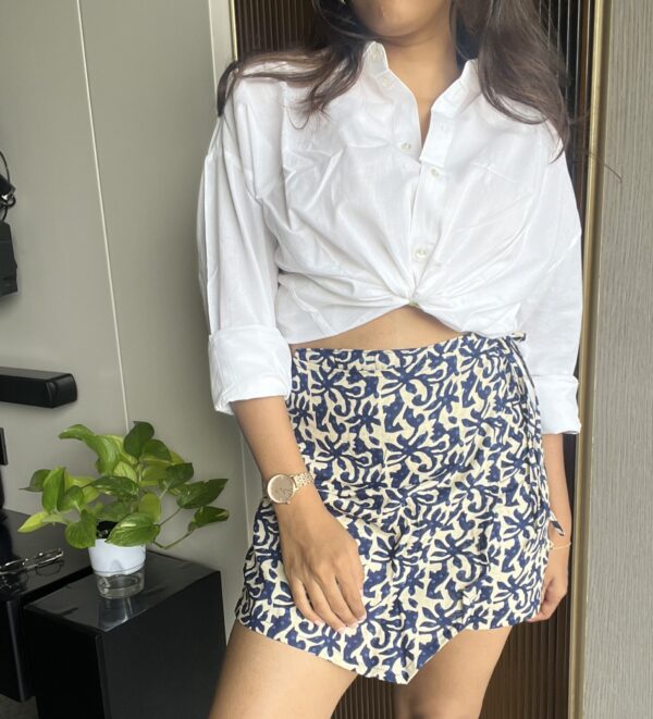 Blue skort for women