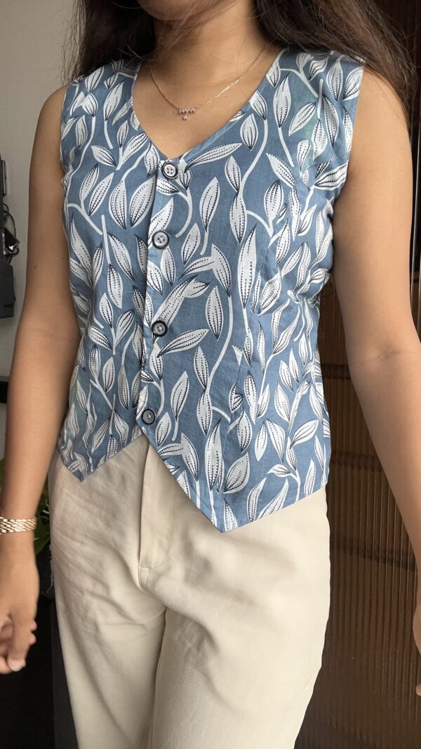 blue waistcoat