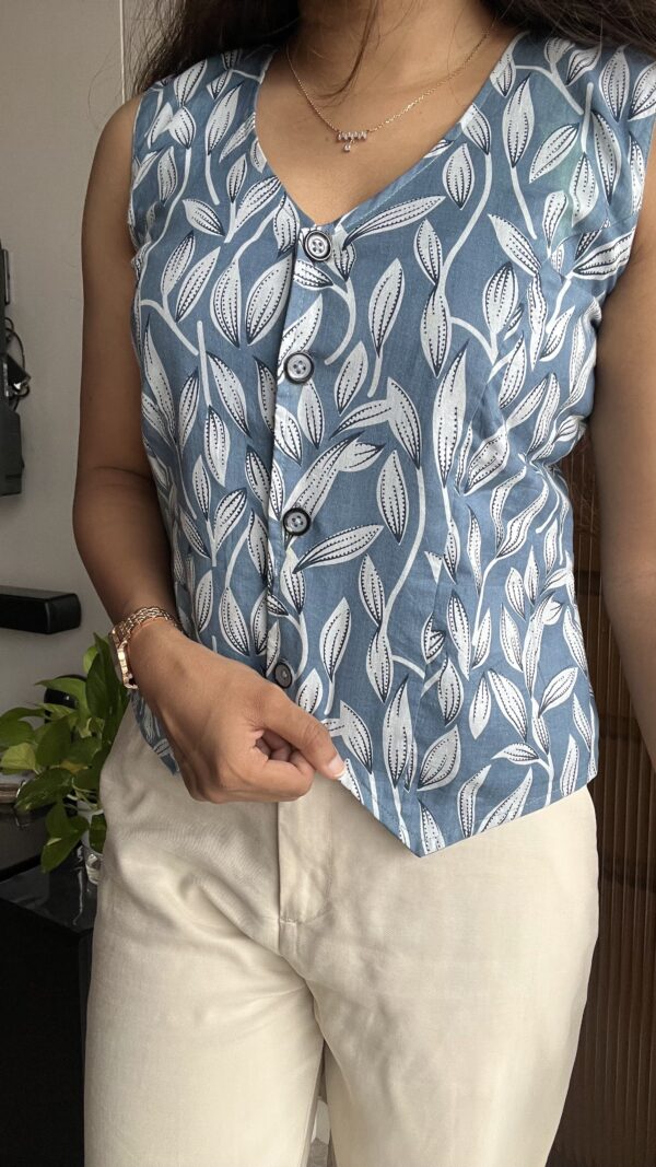 blue waistcoat