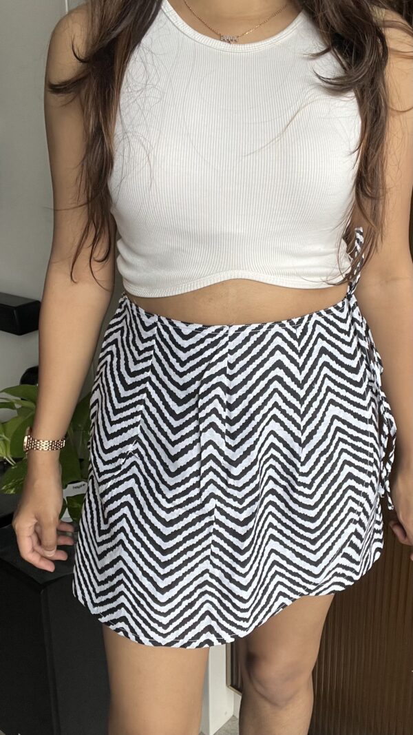Black Stripe Skort